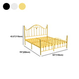 Industrial Metall gewölbter Standardbett, Open-Frame-Kopfteilbett