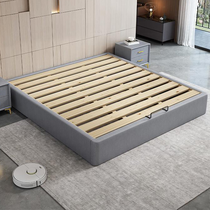 Contemporary Wooden Bed Frame , 6 Inch Platform Bed for Bedroom Single Bed Not Available Clearhalo 'Bedroom Furniture' 'Beds' 'furn' 'furn_beds' 'Furniture' 5631317