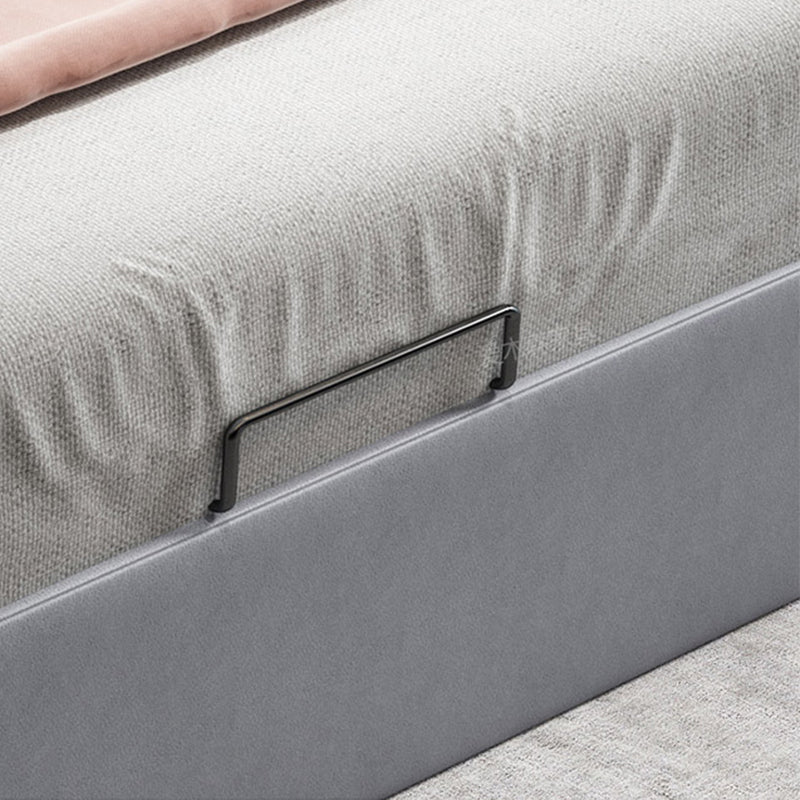 Contemporary Wooden Bed Frame , 6 Inch Platform Bed for Bedroom Clearhalo 'Bedroom Furniture' 'Beds' 'furn' 'furn_beds' 'Furniture' 5631318