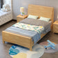 Contemporary Wood Panel Standard Bed, Rectangular Headboard Bed