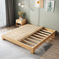 Scandinavian Wood Platform Solid Color Standard Bed for Bedroom