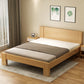 Scandinavisch houten paneel standaard bed met rechthoekig hoofdeinde