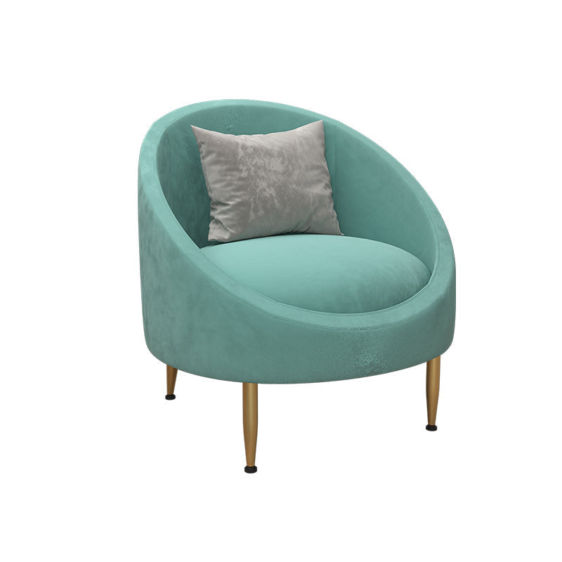 Velvet Peiger Armsofa zeitgenössisch mit genähtem Kissen zurück für die Wohnung