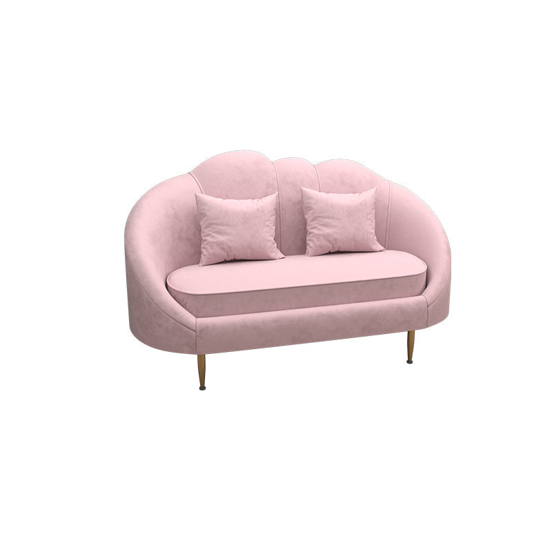 Velvet Peiger Armsofa zeitgenössisch mit genähtem Kissen zurück für die Wohnung
