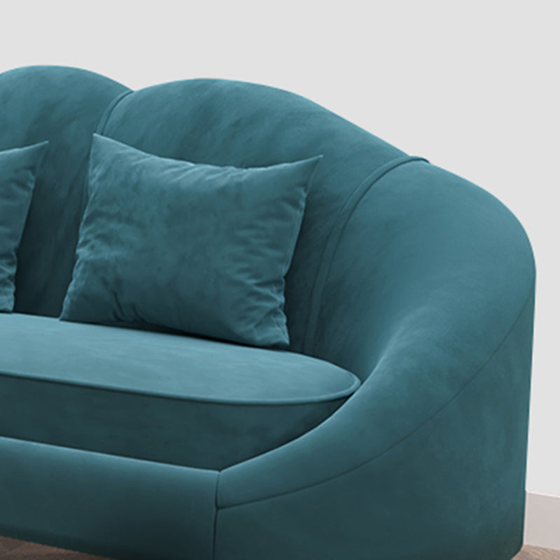 Velvet Peiger Armsofa zeitgenössisch mit genähtem Kissen zurück für die Wohnung