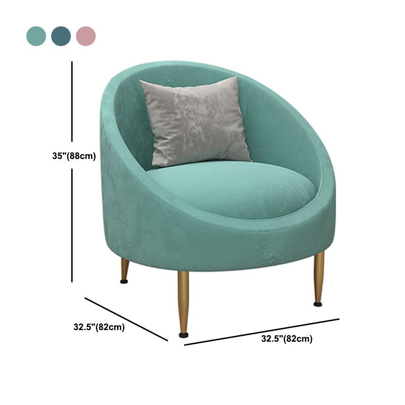 Velvet Peiger Armsofa zeitgenössisch mit genähtem Kissen zurück für die Wohnung