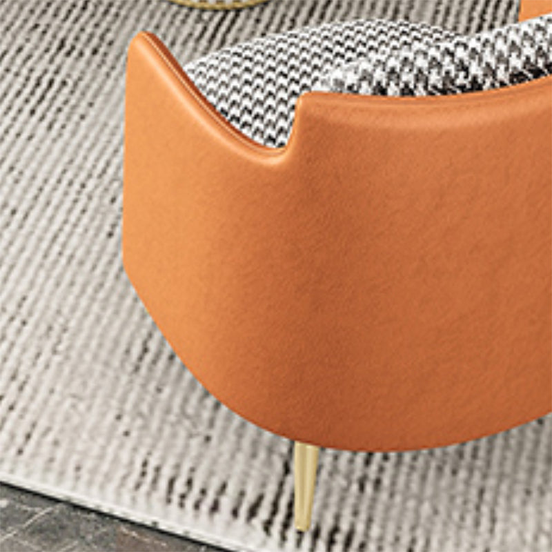 Divano curvo in finta pelle con braccio inclinata per soggiorno 33,47 "di alto livello