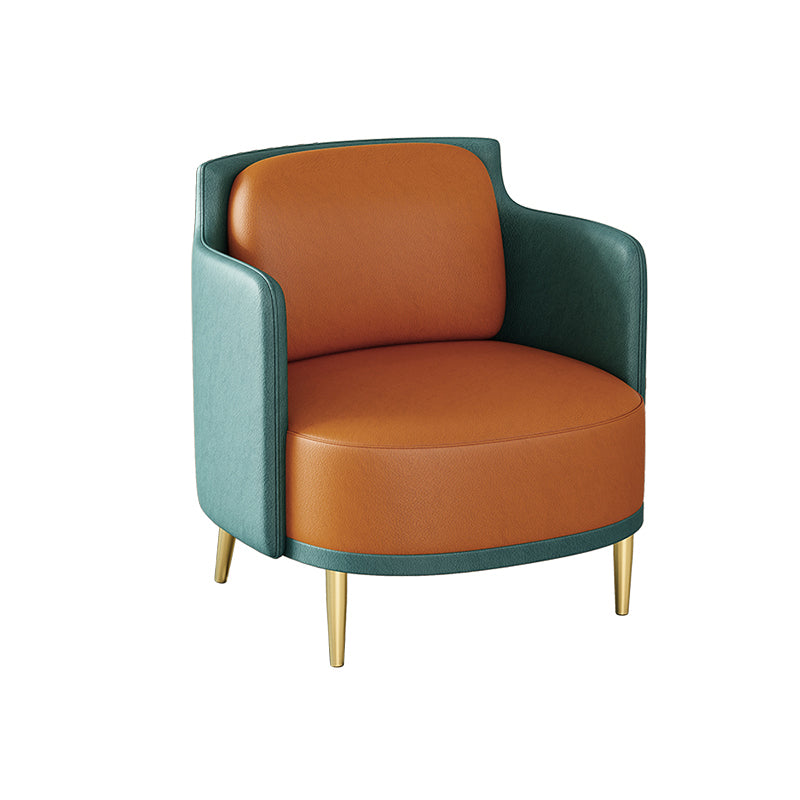 Divano curvo in finta pelle con braccio inclinata per soggiorno 33,47 "di alto livello