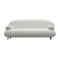 Contemporary 27.5" H White Wool Pillow Top Arm Sofa For Living Room
