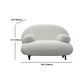 Contemporary 27.5" H White Wool Pillow Top Arm Sofa For Living Room