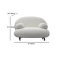 Contemporary 27.5" H White Wool Pillow Top Arm Sofa For Living Room