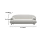 Contemporary 27.5" H White Wool Pillow Top Arm Sofa For Living Room