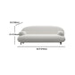 Contemporary 27.5" H White Wool Pillow Top Arm Sofa For Living Room