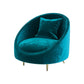 Contemporary Velvet Sofa with Slopped Arm and Tight Back for Apartment 32"L x 32"W x 35"H Blue Clearhalo 'furn' 'furn_sofas' 'Furniture' 'Living Room Furniture' 'Sofa' 'sofas' 5631529