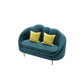 Contemporary Velvet Sofa with Slopped Arm and Tight Back for Apartment 59"L x 25.5"W x 37"H Blue Clearhalo 'furn' 'furn_sofas' 'Furniture' 'Living Room Furniture' 'Sofa' 'sofas' 5631533