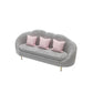 Contemporary Velvet Sofa with Slopped Arm and Tight Back for Apartment 71"L x 25.5"W x 37"H Grey Clearhalo 'furn' 'furn_sofas' 'Furniture' 'Living Room Furniture' 'Sofa' 'sofas' 5631534