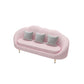 Contemporary Velvet Sofa with Slopped Arm and Tight Back for Apartment 71"L x 25.5"W x 37"H Pink Clearhalo 'furn' 'furn_sofas' 'Furniture' 'Living Room Furniture' 'Sofa' 'sofas' 5631536