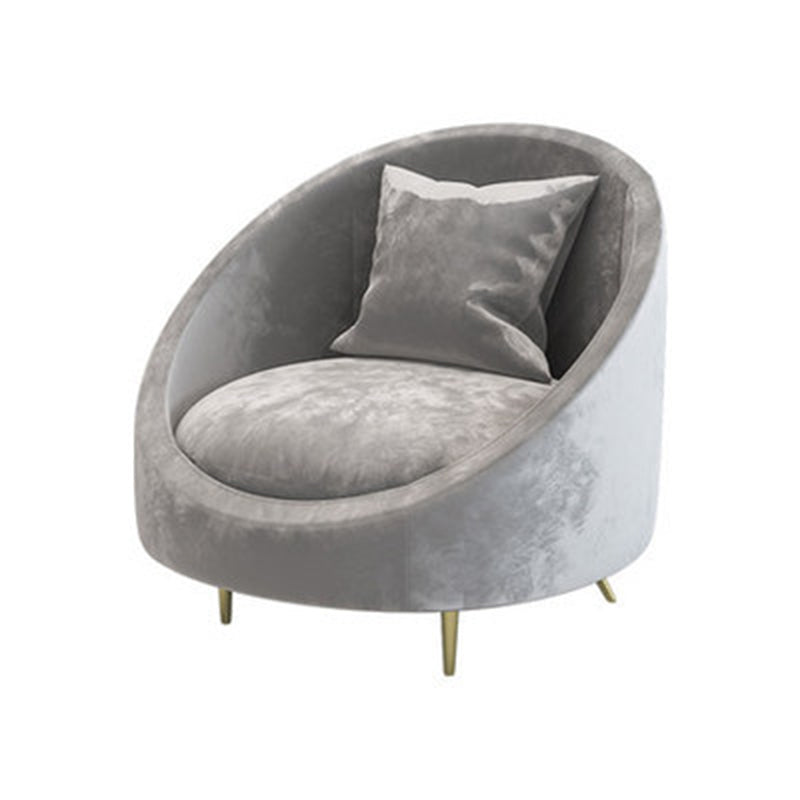 Contemporary Velvet Sofa with Slopped Arm and Tight Back for Apartment 32"L x 32"W x 35"H Grey Clearhalo 'furn' 'furn_sofas' 'Furniture' 'Living Room Furniture' 'Sofa' 'sofas' 5631539