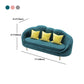 Contemporary Velvet Sofa with Slopped Arm and Tight Back for Apartment Clearhalo 'furn' 'furn_sofas' 'Furniture' 'Living Room Furniture' 'Sofa' 'sofas' 5631550