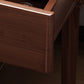 Traditional Solid Wood 2 Drawers Vanity Table with Mirror and Stool
