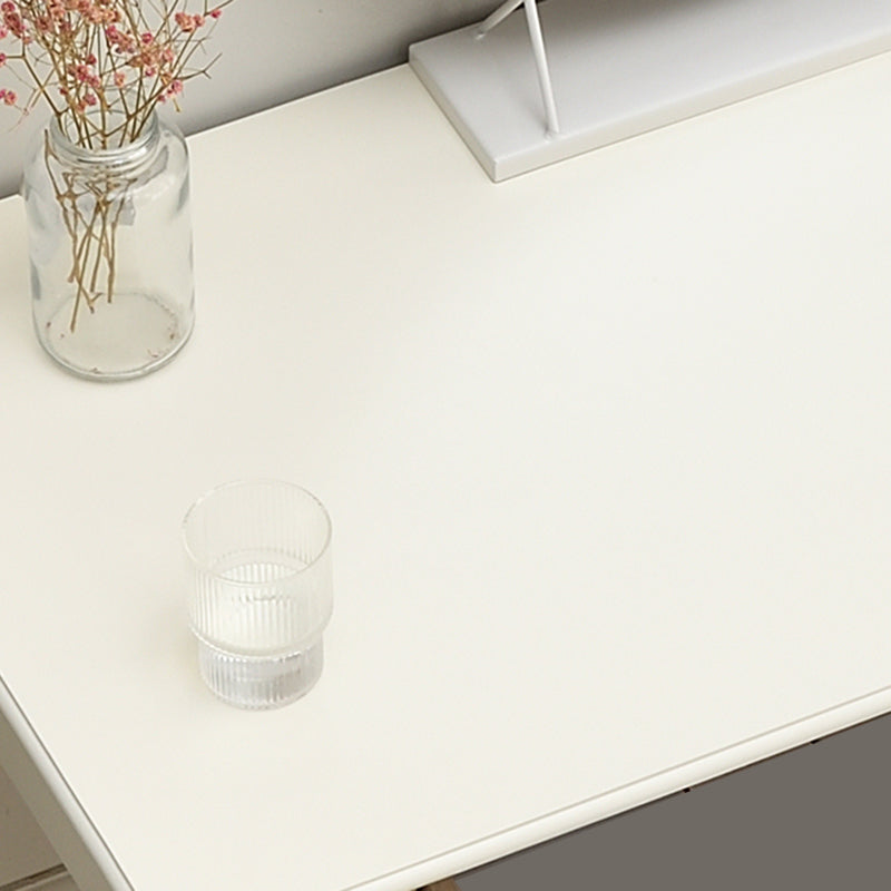 Weißer Massivholz Waschtisch Tisch Set Schlafzimmer Make -up Eitelkeitstisch - 30,7 "H