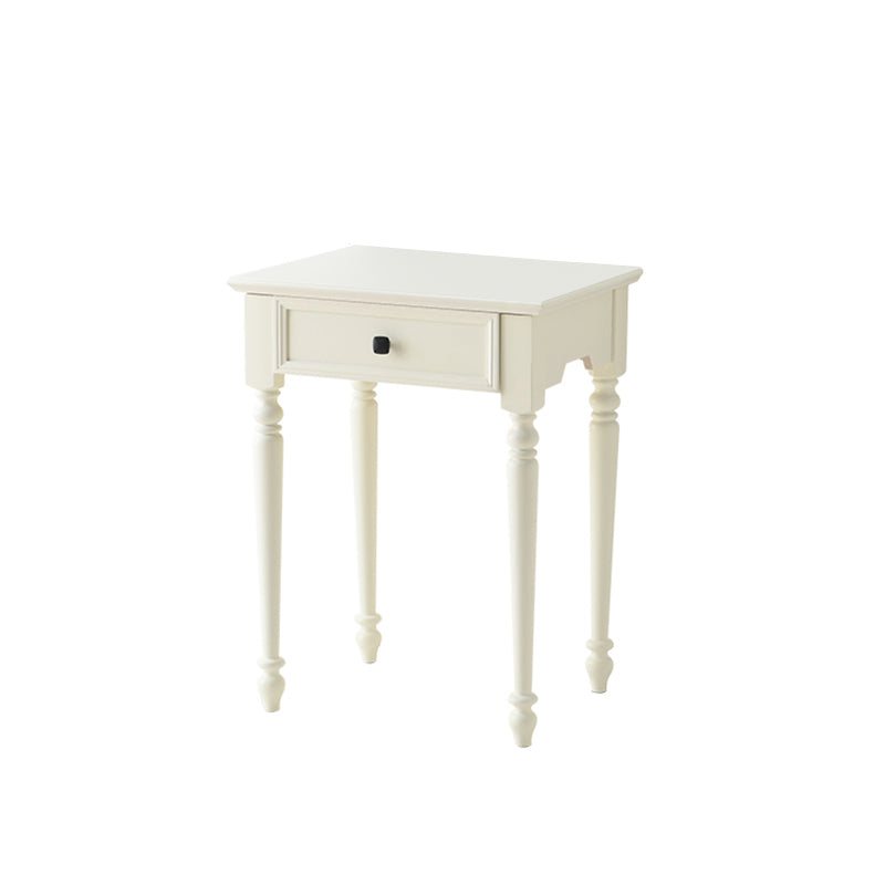 Weißer Massivholz Waschtisch Tisch Set Schlafzimmer Make -up Eitelkeitstisch - 30,7 "H