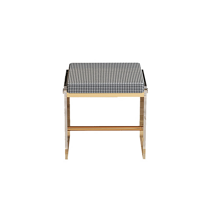 2 Drawers Clear Acrylic Makeup Table Contemporary 17.72" D Vanity Set with Stool & Mirror Clearhalo 'Bedroom Furniture' 'furn' 'furn_makeup_vanities' 'Furniture' 'Makeup Vanities' 'makeup_vanities' 5631683