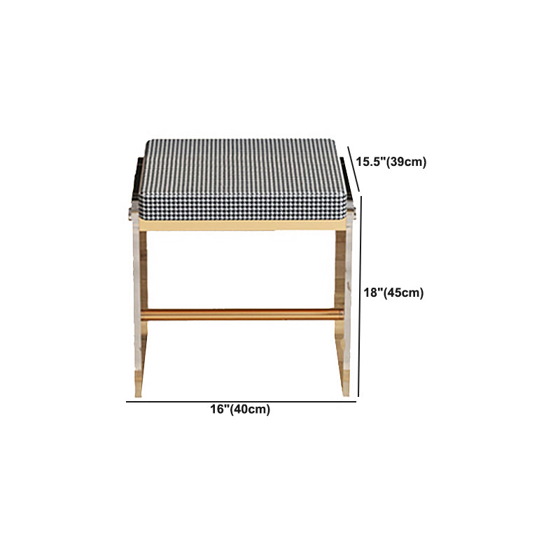 2 Drawers Clear Acrylic Makeup Table Contemporary 17.72" D Vanity Set with Stool & Mirror Clearhalo 'Bedroom Furniture' 'furn' 'furn_makeup_vanities' 'Furniture' 'Makeup Vanities' 'makeup_vanities' 5631698