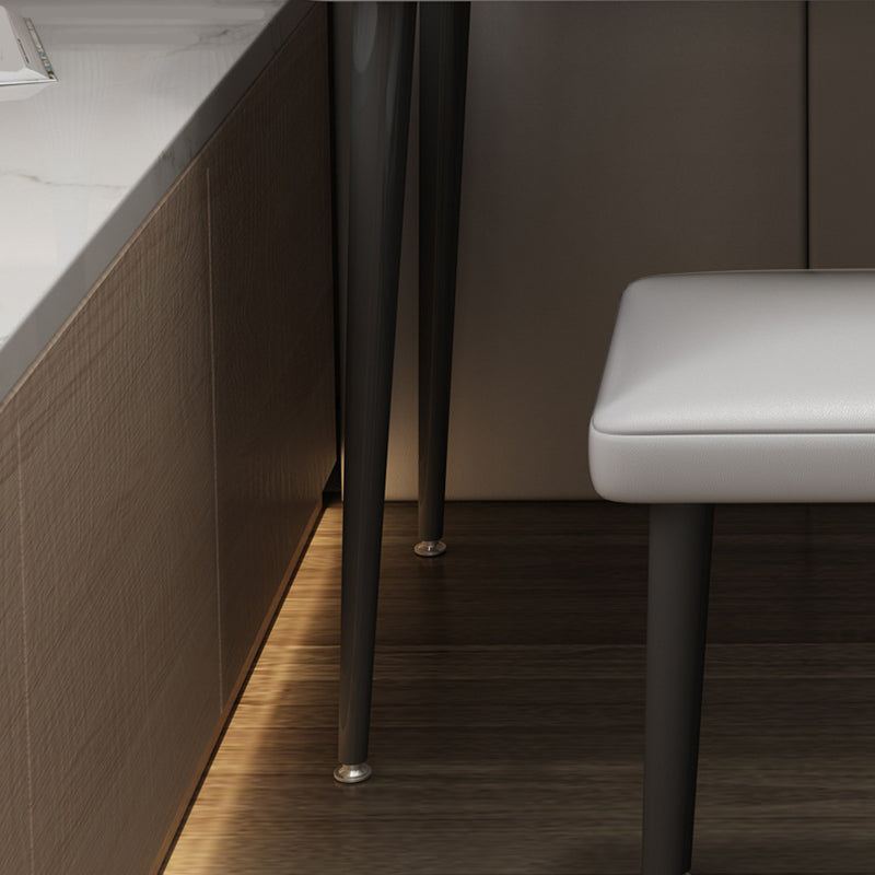 Moderner Massivholz -Make -up -Tischglas Top Eitelkeitstisch mit Stuhl