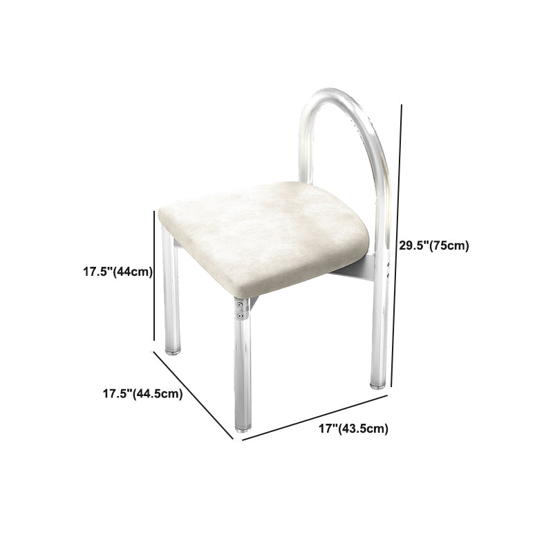 Zeitgenössische 2 Schubladen Eitelkeitstisch mit Spiegel & Stuhl Clear Clear Acryl -Waschtisch -Set