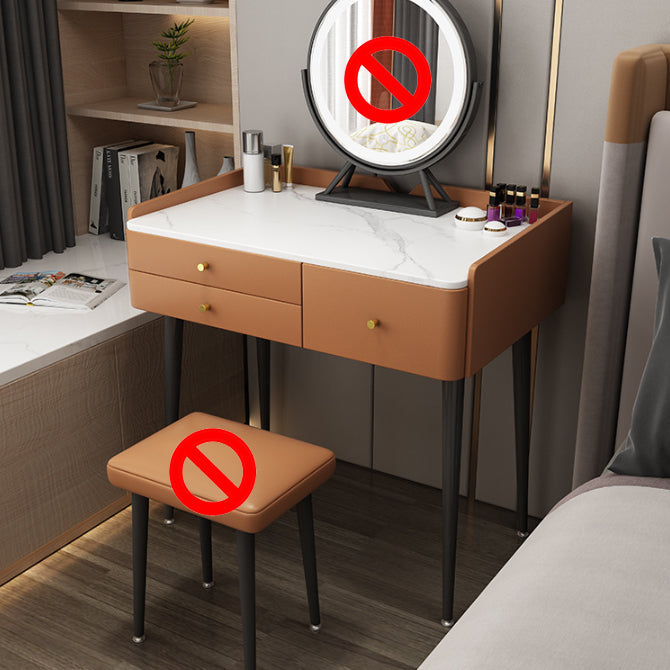 Hedendaagse stenen verband Tabel 31.1-in-high make-up ijdelheid tafel met ontlasting