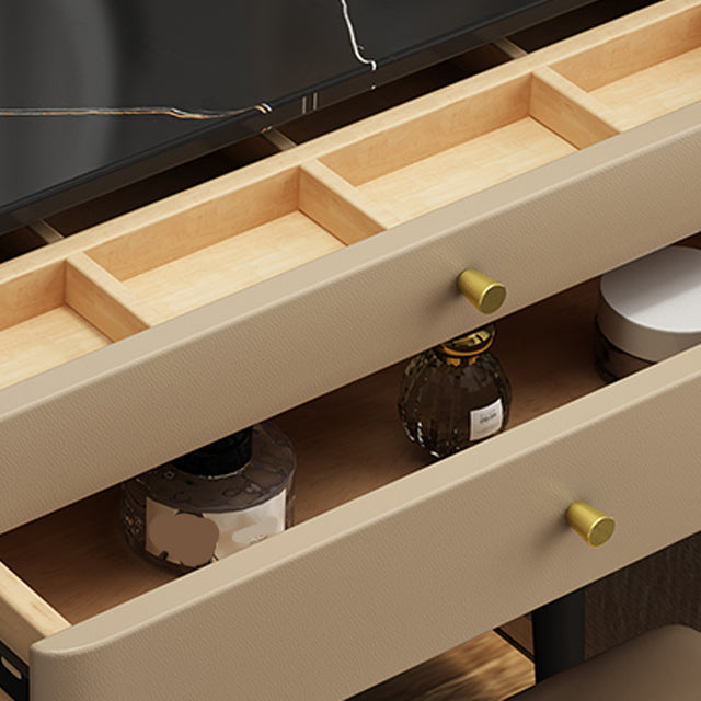 Hedendaagse stenen verband Tabel 31.1-in-high make-up ijdelheid tafel met ontlasting