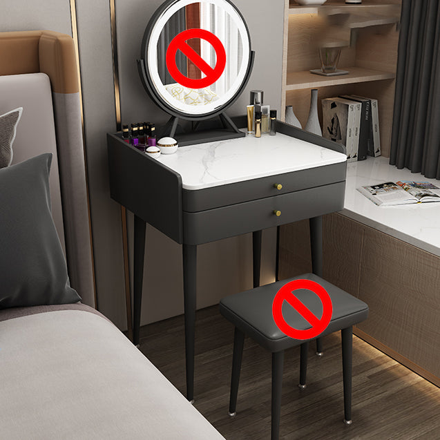 Hedendaagse stenen verband Tabel 31.1-in-high make-up ijdelheid tafel met ontlasting