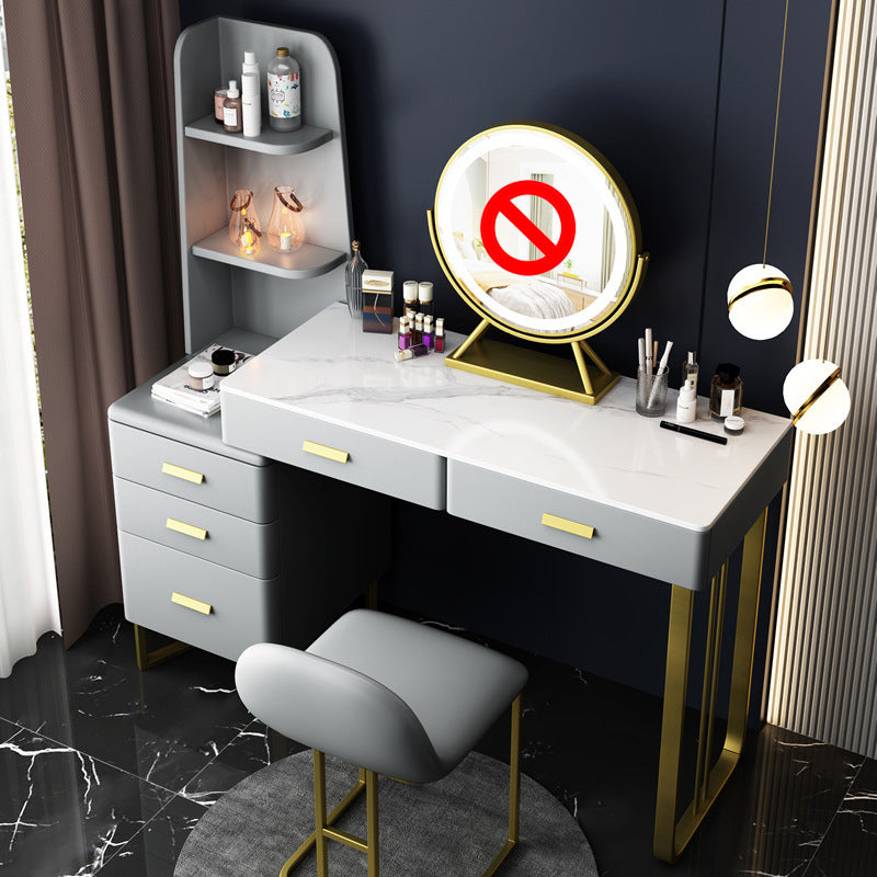 Luxuriöser Stein-Top-Make-up-Waschtischhocker Set 51.18 "H 5-Drawer-Kommode