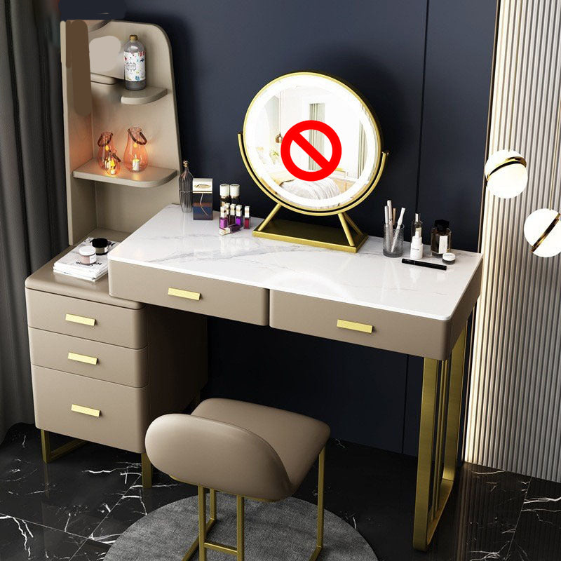 Luxuriöser Stein-Top-Make-up-Waschtischhocker Set 51.18 "H 5-Drawer-Kommode