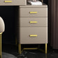 5-Drawer Glam Stone Makeup Dressing Table Stool Set - 51.18" H