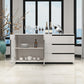 Modern MDF 31.5"H Sideboard Buffet Drawer and 2-Door Living Room Server in White Clearhalo 'buffet_sideboard' 'Buffets & Sideboards' 'furn' 'furn_buffet_sideboard' 'Furniture' 'Kitchen & Dining Furniture' 5631978