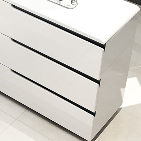 Modern MDF 31.5"H Sideboard Buffet Drawer and 2-Door Living Room Server in White Clearhalo 'buffet_sideboard' 'Buffets & Sideboards' 'furn' 'furn_buffet_sideboard' 'Furniture' 'Kitchen & Dining Furniture' 5631982