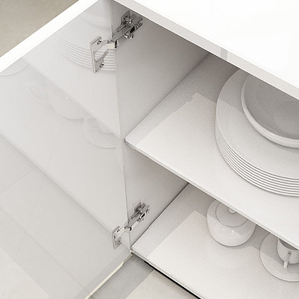 Modern MDF 31.5"H Sideboard Buffet Drawer and 2-Door Living Room Server in White Clearhalo 'buffet_sideboard' 'Buffets & Sideboards' 'furn' 'furn_buffet_sideboard' 'Furniture' 'Kitchen & Dining Furniture' 5631984