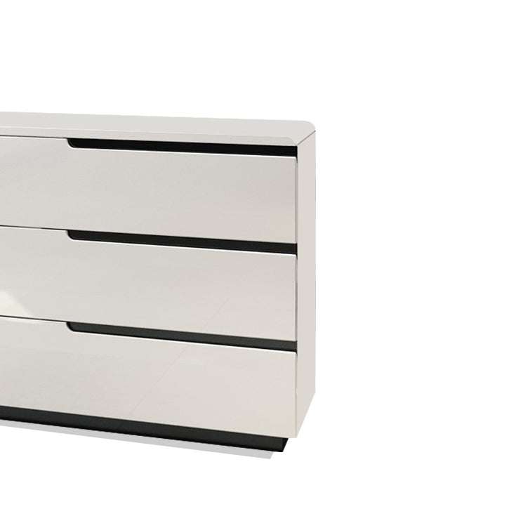 Modern MDF 31.5"H Sideboard Buffet Drawer and 2-Door Living Room Server in White Clearhalo 'buffet_sideboard' 'Buffets & Sideboards' 'furn' 'furn_buffet_sideboard' 'Furniture' 'Kitchen & Dining Furniture' 5631985