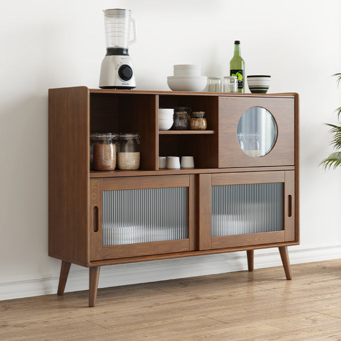 Sala da pranzo moderna server buffet da 45.5 "l porte scorrevoli in legno massiccio armadio
