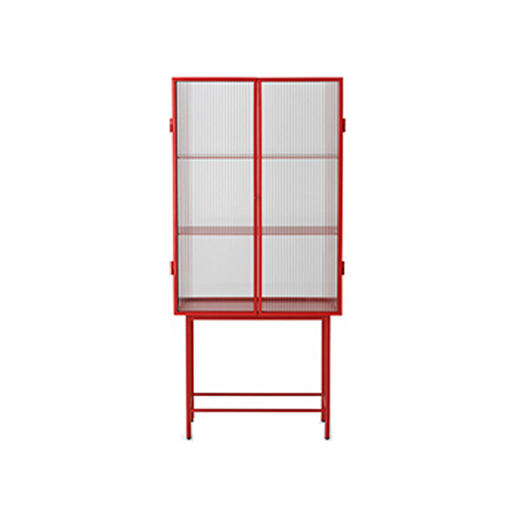 Tavolo da tabellone in altezza in metallo da 62 '' vetro a due porte server buffet per soggiorno