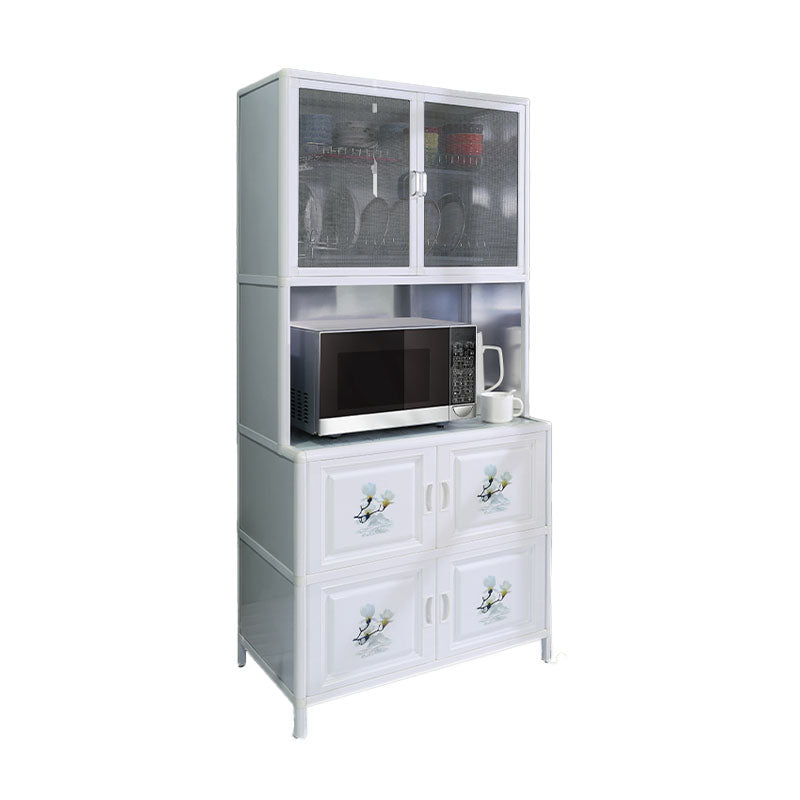 Sideboard in acciaio inossidabile in acciaio inossidabile in vetro temperato per cucina