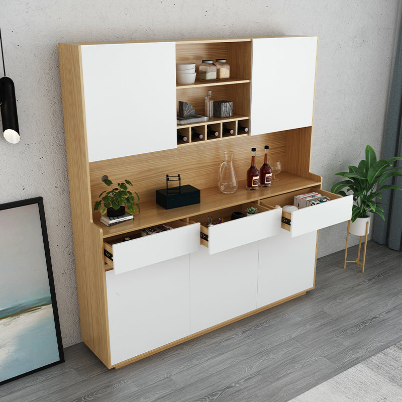 Armoire à plate-forme à hauteur de 78 "5 portes 3 placard de salle à manger de tiroir pour le salon