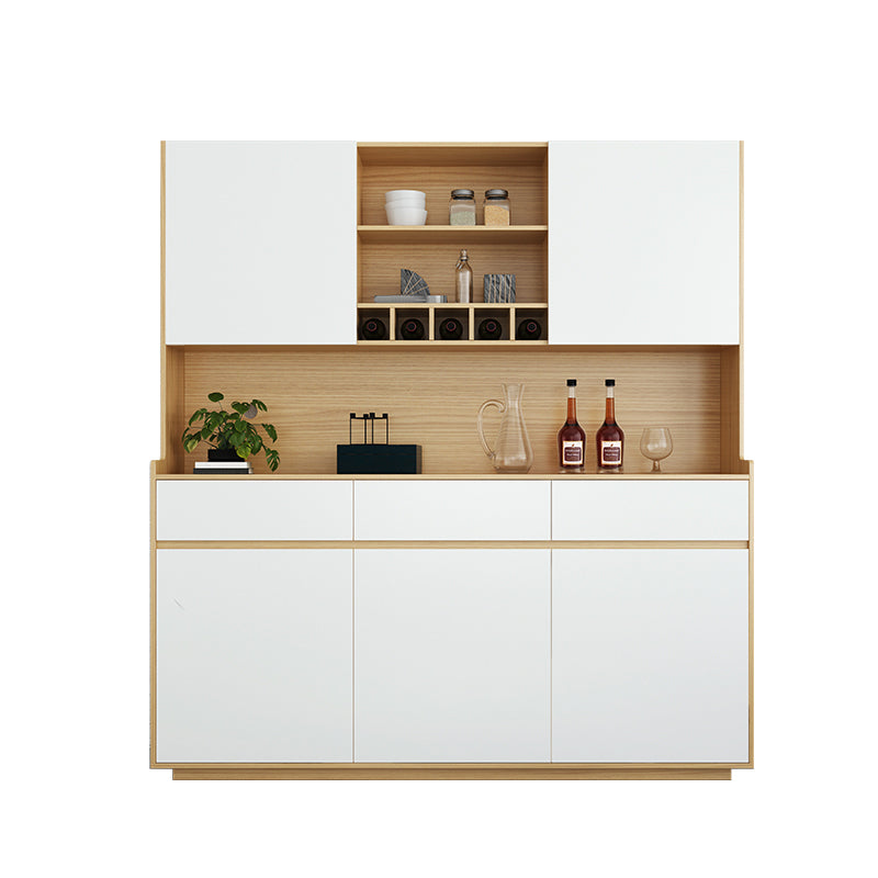 Armoire à plate-forme à hauteur de 78 "5 portes 3 placard de salle à manger de tiroir pour le salon