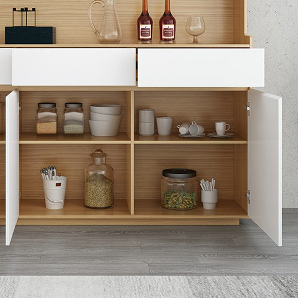 Armoire à plate-forme à hauteur de 78 "5 portes 3 placard de salle à manger de tiroir pour le salon