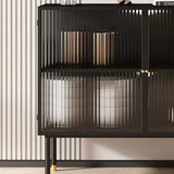 36-Zoll-Höhen-Metall-Buffet-Serverglas Zwei Türen Dining Server