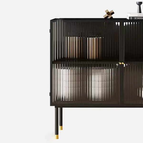 36-Zoll-Höhen-Metall-Buffet-Serverglas Zwei Türen Dining Server