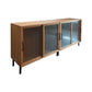Solid Wood Sliding Doors Buffet 39.5"L Modern Living Room Buffet Stand Clearhalo 'buffet_sideboard' 'Buffets & Sideboards' 'furn' 'furn_buffet_sideboard' 'Furniture' 'Kitchen & Dining Furniture' 5632214