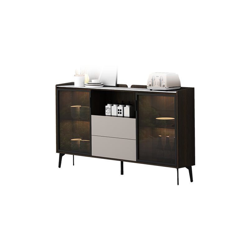 Scheda laterale in stile moderno con cassetti e sideboard di archiviazione per sala da pranzo